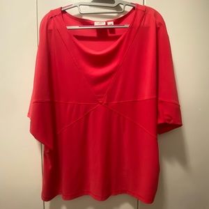 Melon pull-over dress shirt